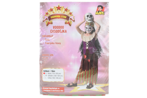Šaty na karneval - voodoo čarodějka 110-120 cm