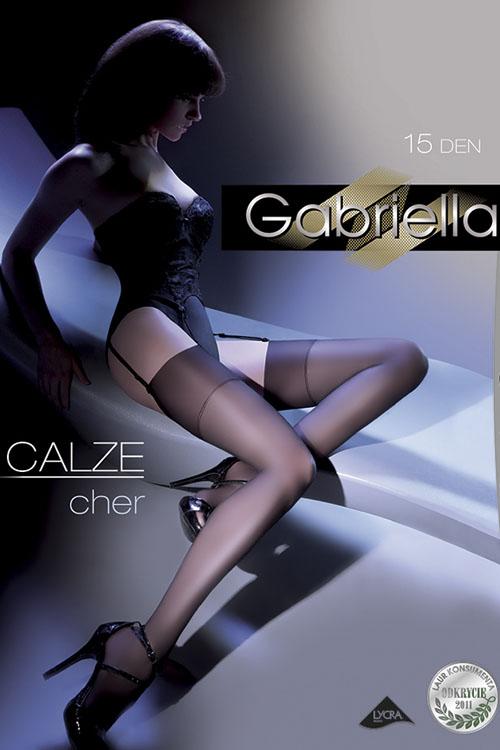 Punčochy Gabriella Calze Cher 15 DEN Code 226 - Nero/3/4-M/L