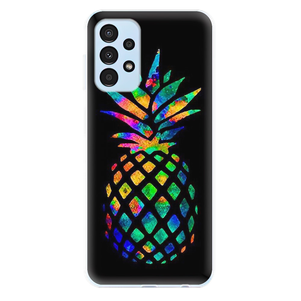 Odolné silikonové pouzdro iSaprio - Rainbow Pineapple - Samsung Galaxy A13