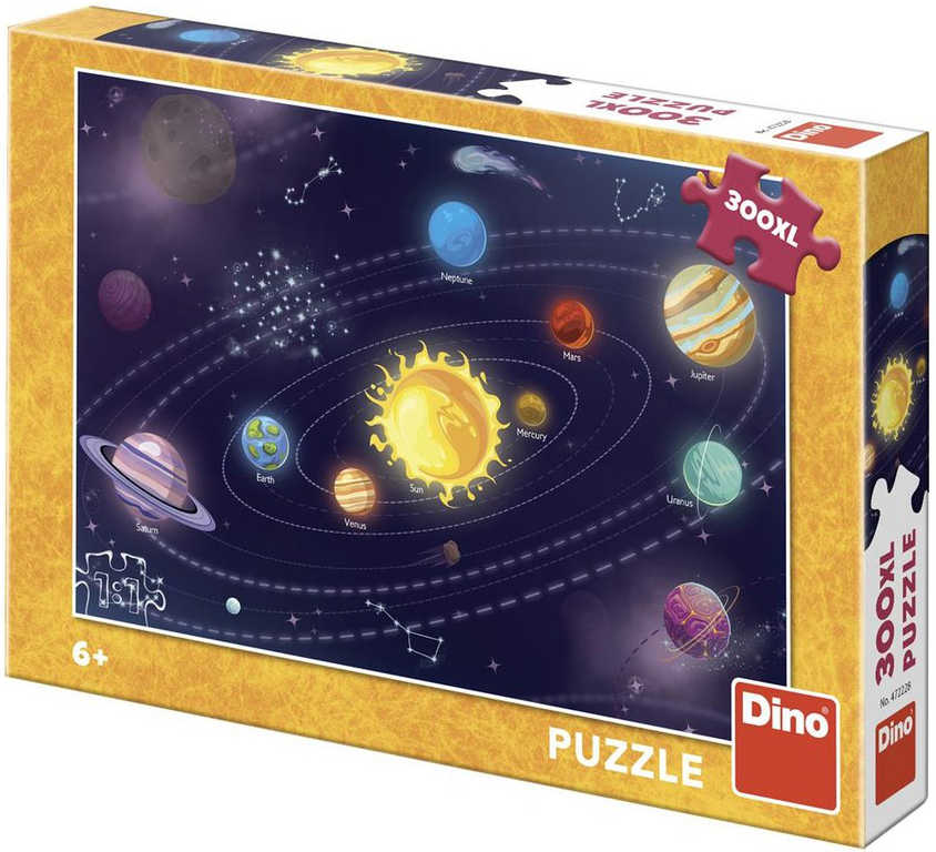 DINO Puzzle 300 dílků XL Dětská sluneční soustava 47x33cm skládačka