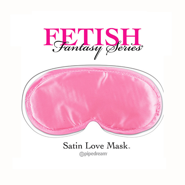 Růžová saténová maska na obličej