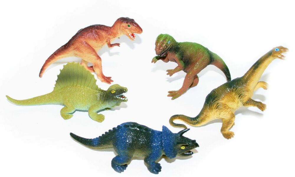 Dinosauři větší sada zvířátko plastové pravěkké 5ks v sáčku