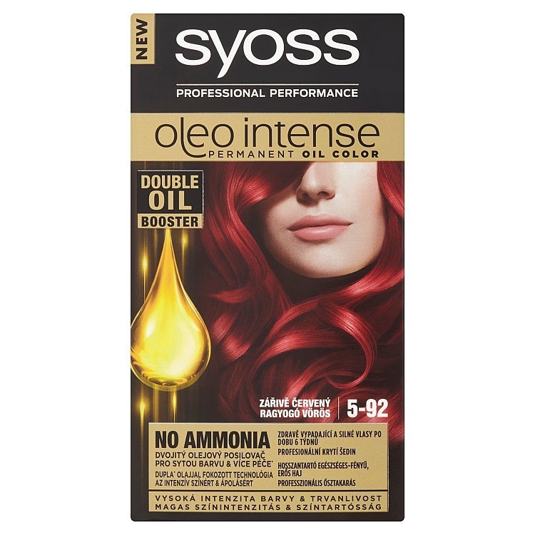 Syoss Oleo Intense barva na vlasy Zářivě červený 5-92