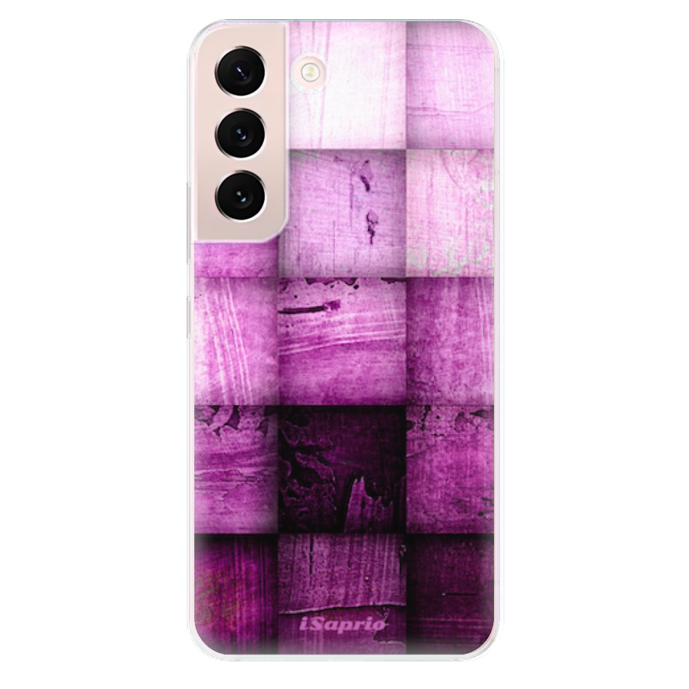 Odolné silikonové pouzdro iSaprio - Purple Squares - Samsung Galaxy S22 5G