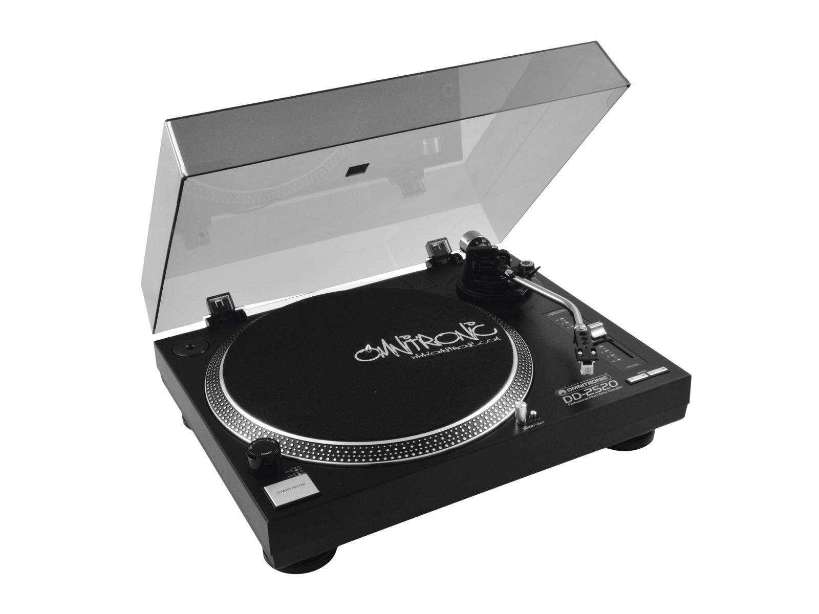 Omnitronic DD-2520, gramofon s přímým pohonem-USB černý