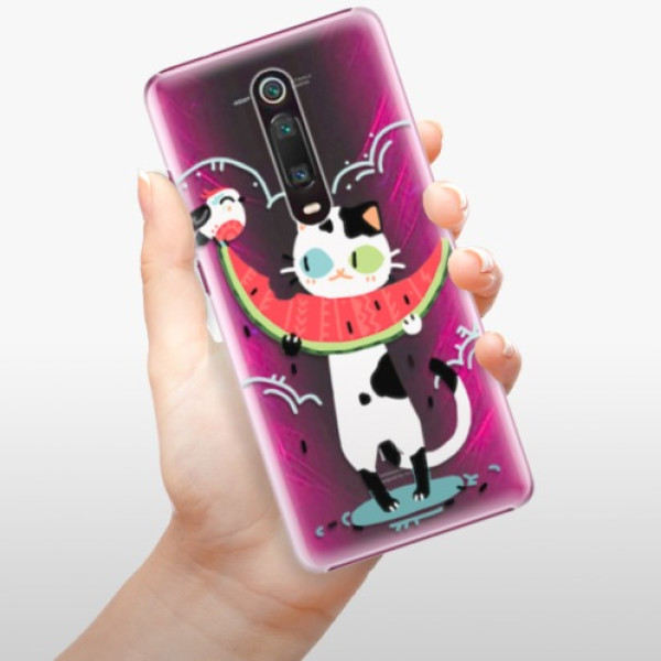 Plastové pouzdro iSaprio - Cat with melon - Xiaomi Mi 9T