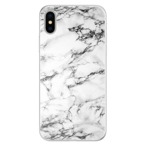 Silikonové pouzdro iSaprio - White Marble 01 - iPhone X