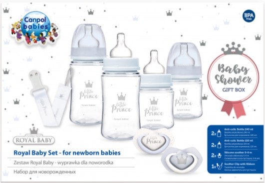 Canpol Babies Novorozenecká sada Royal Baby - Little Prince, modrá