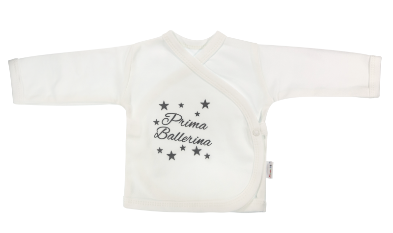 Mamatti Novorozenecká košilka Baletka - zapínání bokem, bílá, vel. 62 - 68 (4-6m)