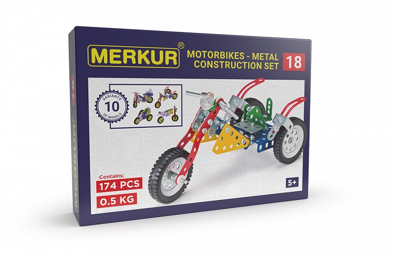 Merkur 018 Motocykly, 174 dílů, 10 modelů
