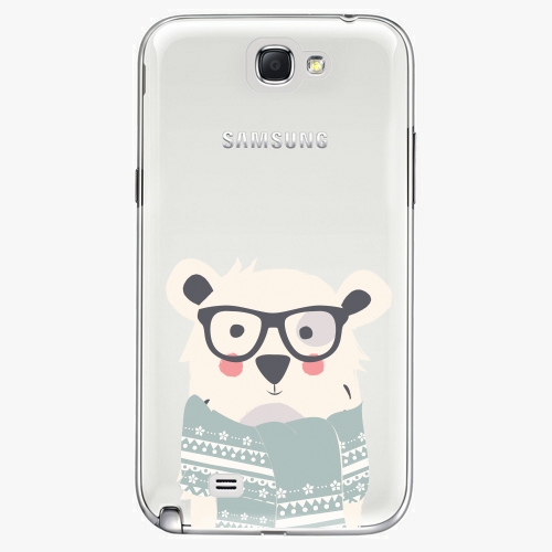 Plastový kryt iSaprio - Bear With Scarf - Samsung Galaxy Note 2