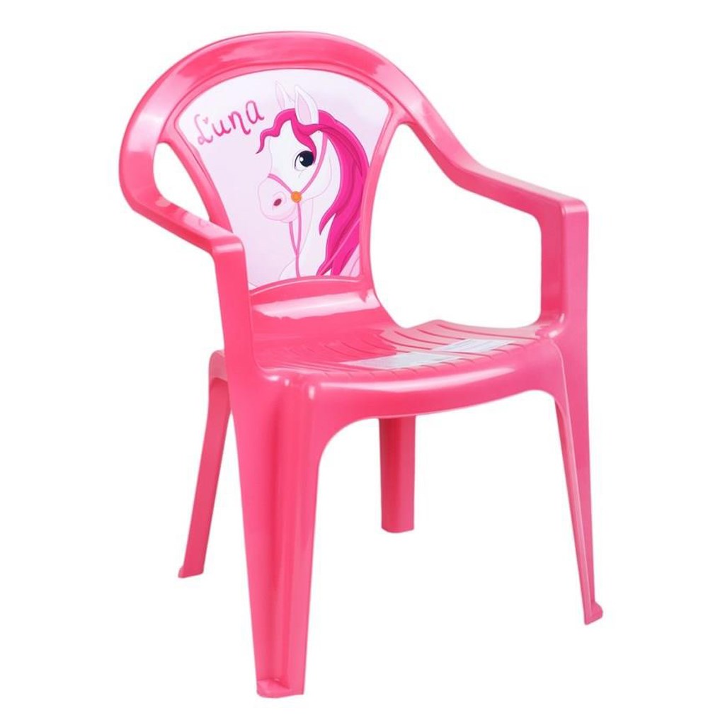 Dětský zahradní nábytek - Plastová židle - růžová
