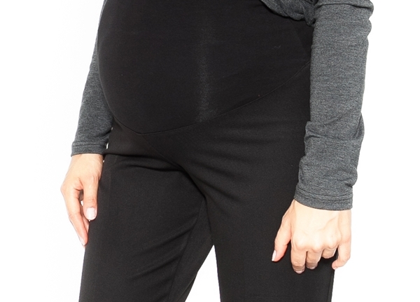 Be MaaMaa Společenské těhotenské kalhoty BEA - černé - XL - XL (42)
