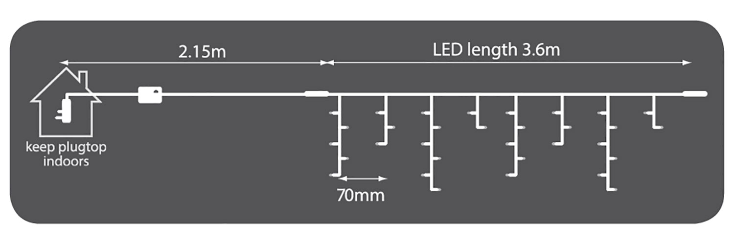 Lyyt 180ILCON-MC venkovní světelný řetěz, 180x LED