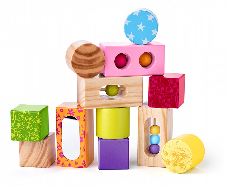 Woody hračky pro nejmenší - Dřevěné kostky