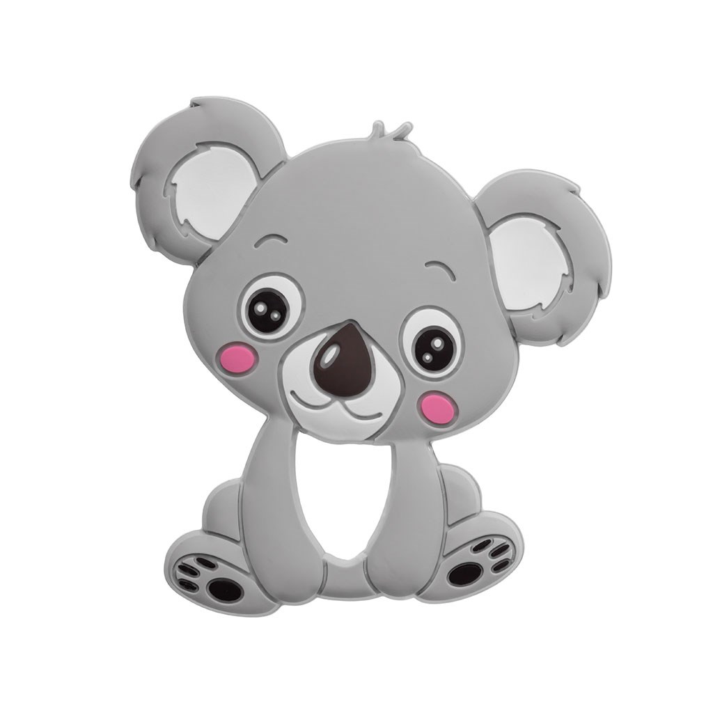 Dětské silikonové kousátko Akuku - Koala - šedá