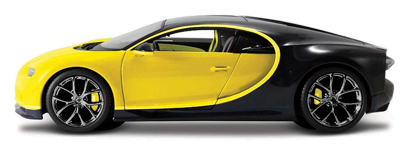 Maisto Bugatti - Bugatti Chiron, žluto-černá, Exotics, 1:24
