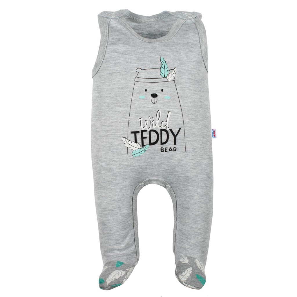 Kojenecké bavlněné dupačky New Baby Wild Teddy