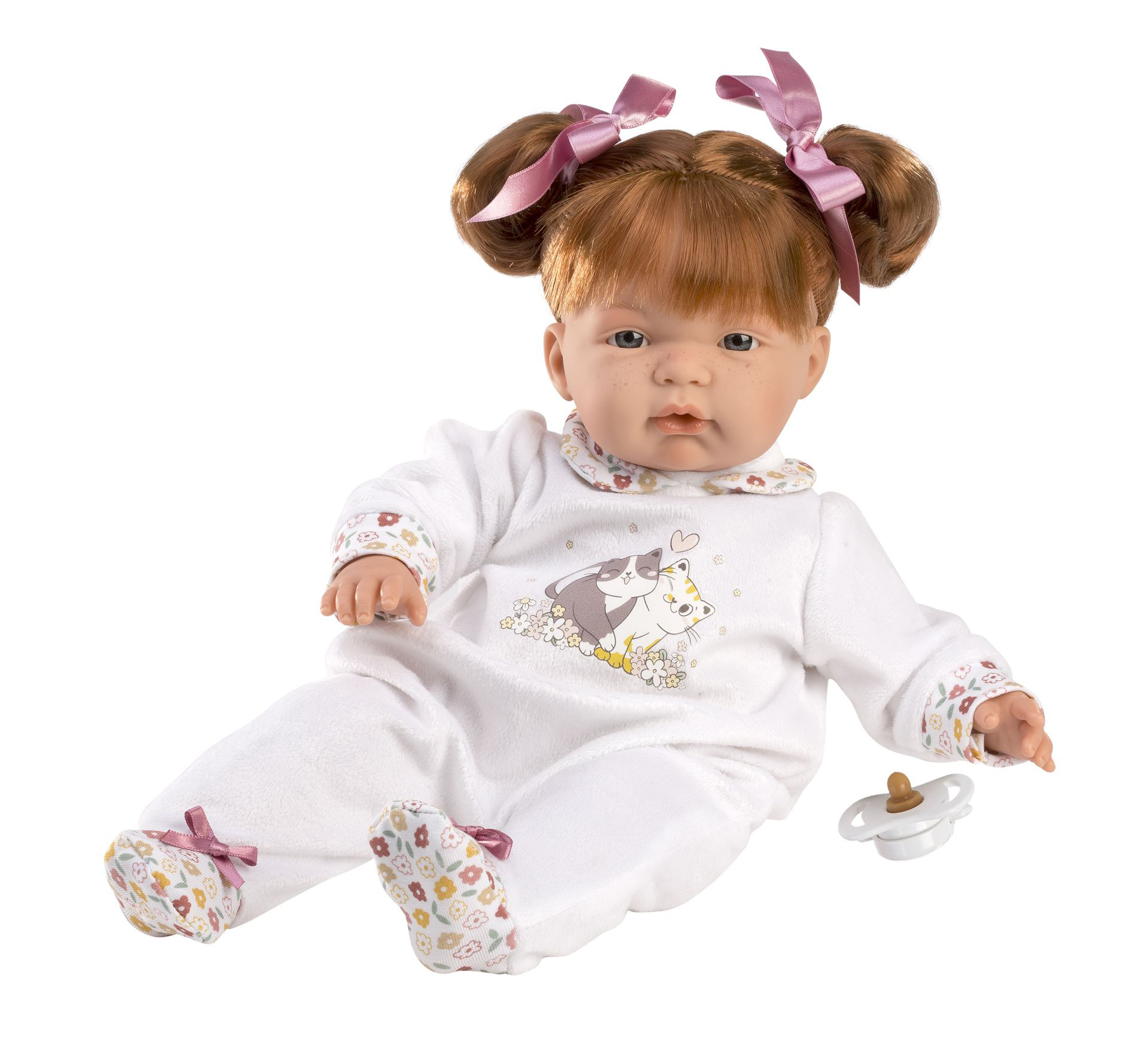 Llorens 13854 JOELLE - realistická panenka s měkkým látkovým tělem - 38 cm