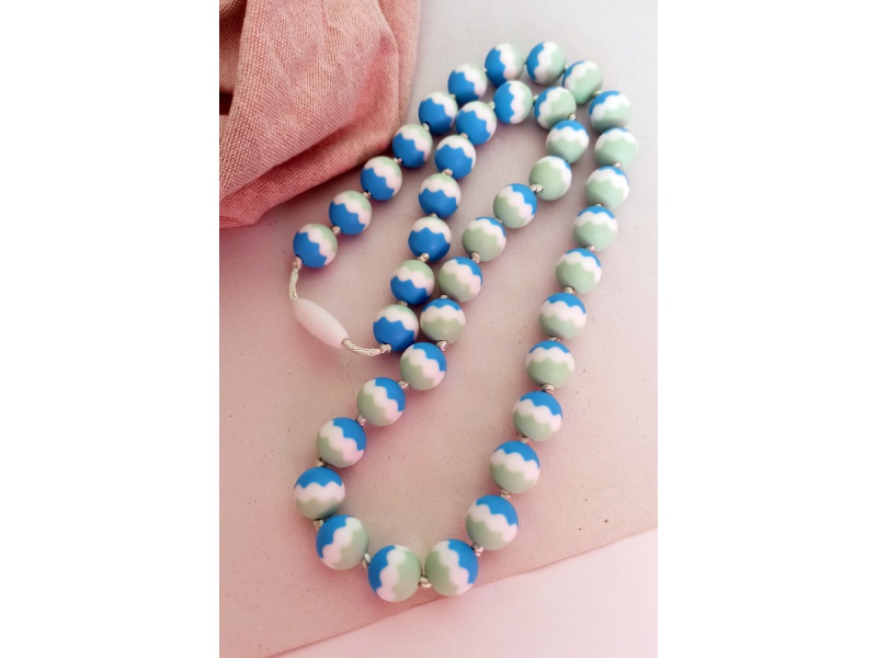 MIMIKOI - Kojící korále barevné kuličky modré