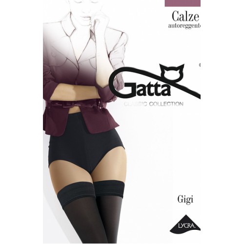 Samodržící punčochy Gigi 04 - Gatta - Nero/1-2