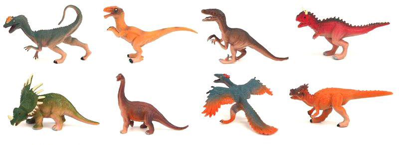Dinosaurus malý pravěký ještěr zvířátko v sáčku plast 8 druhů