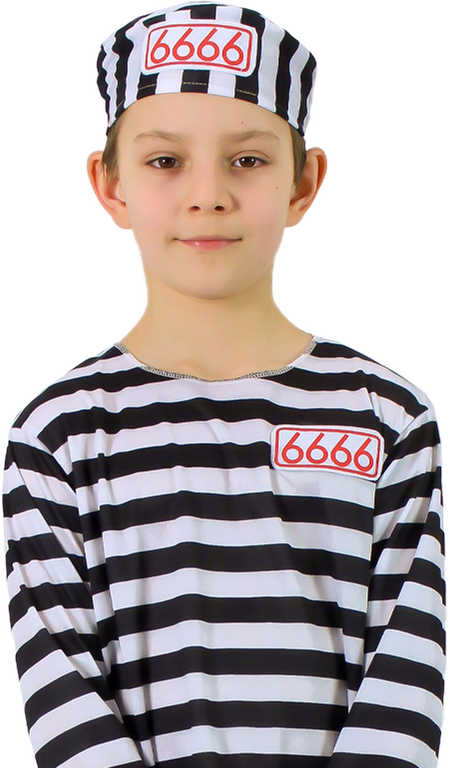 KARNEVAL Šaty vězeň vel. M (116-128 cm) 6-8 let E-obal *KOSTÝM*