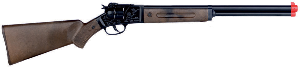 Dětská puška kapslovka kovbojská černá kovová 12 ran na kapsle