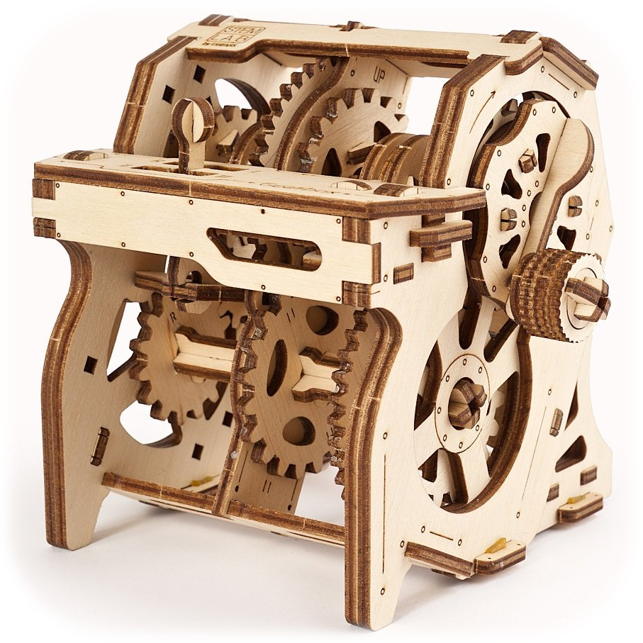 Ugears 3D dřevěné mechanické puzzle STEM výuková převodovka