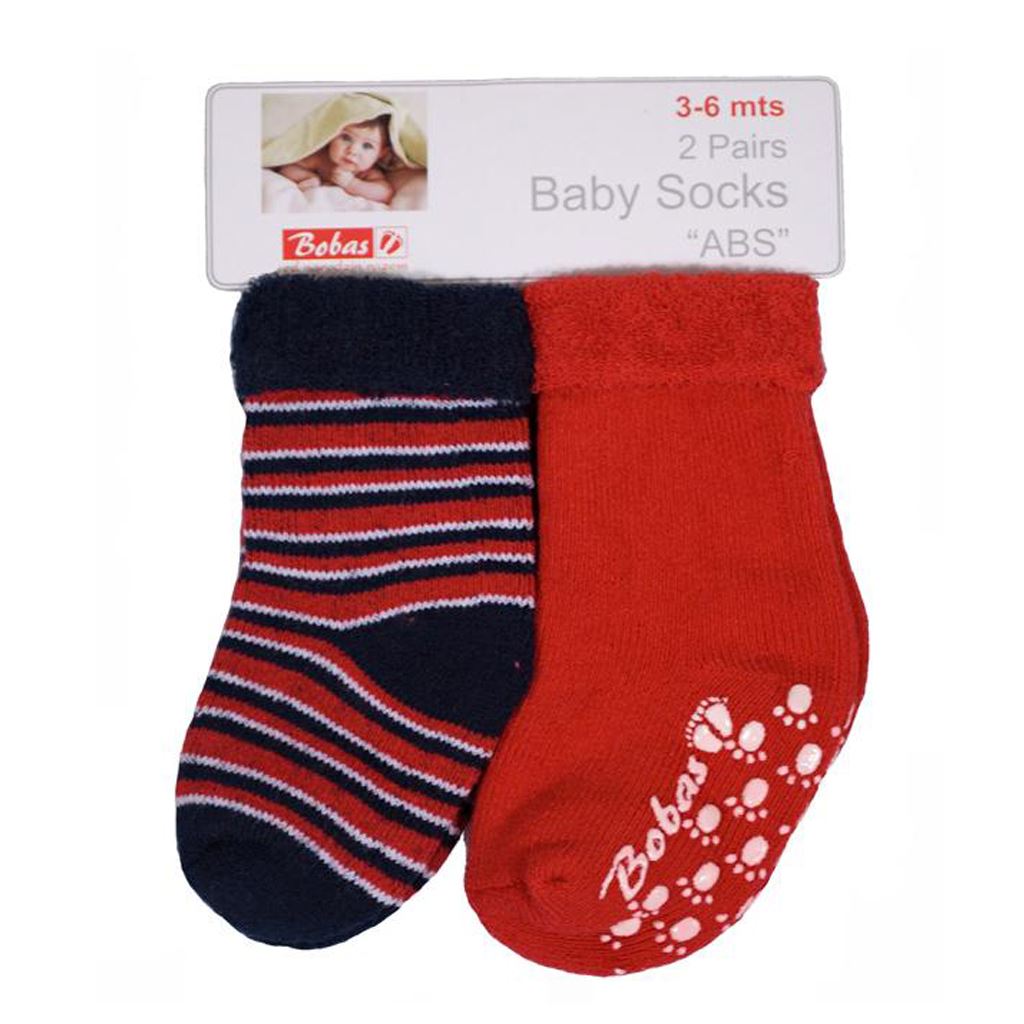 Kojenecké froté ponožky Bobo Baby červené 2 páry - červená/62 (3-6m)