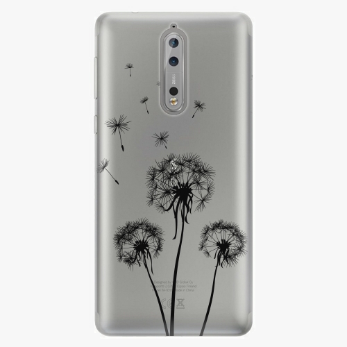 Plastový kryt iSaprio - Three Dandelions - black - Nokia 8