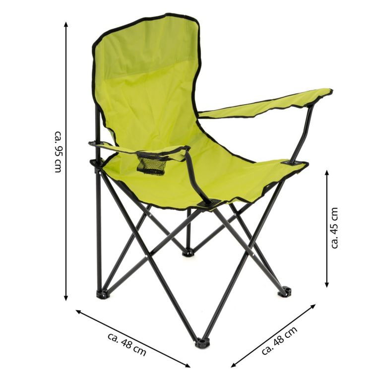 Sada 2 ks skládacích židlí – světle zelené