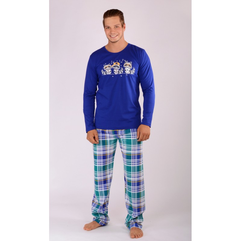 Pánské pyžamo Mývalové 4104 - Gazzaz - Modrá/XXL