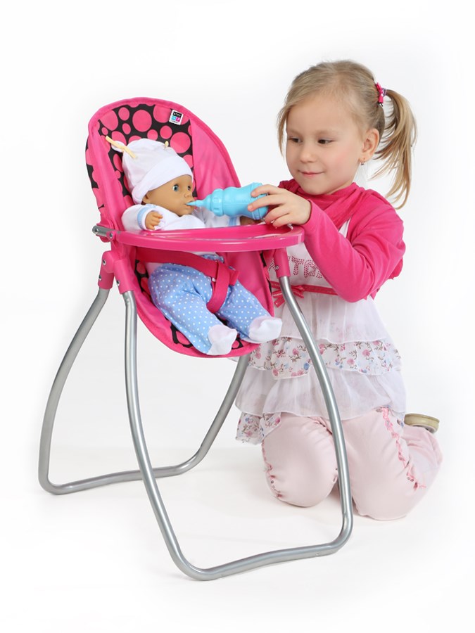 Jídelní židlička a houpačka 2v1 pro panenky PlayTo Isabella - dle obrázku