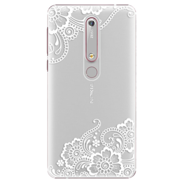 Plastové pouzdro iSaprio - White Lace 02 - Nokia 6.1