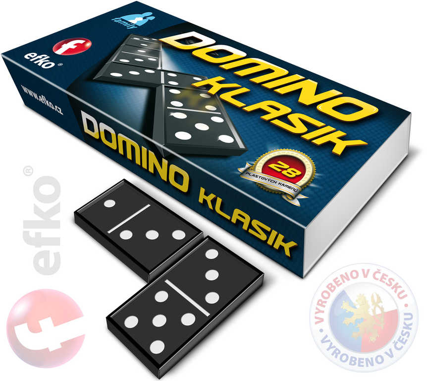 EFKO Hra Domino klasik 28 kamenů plast SPOLEČENSKÉ HRY