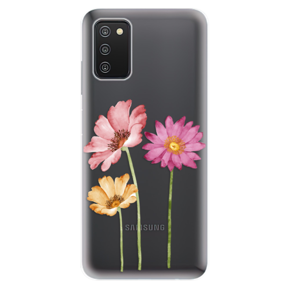 Odolné silikonové pouzdro iSaprio - Three Flowers - Samsung Galaxy A03s