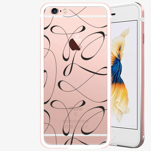 Plastový kryt iSaprio - Fancy - black - iPhone 6 Plus/6S Plus - Rose Gold