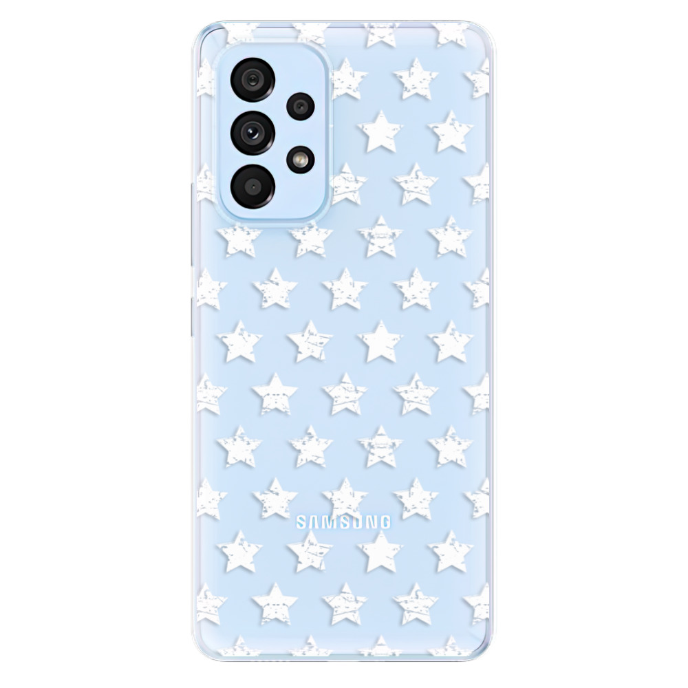 Odolné silikonové pouzdro iSaprio - Stars Pattern - white - Samsung Galaxy A53 5G