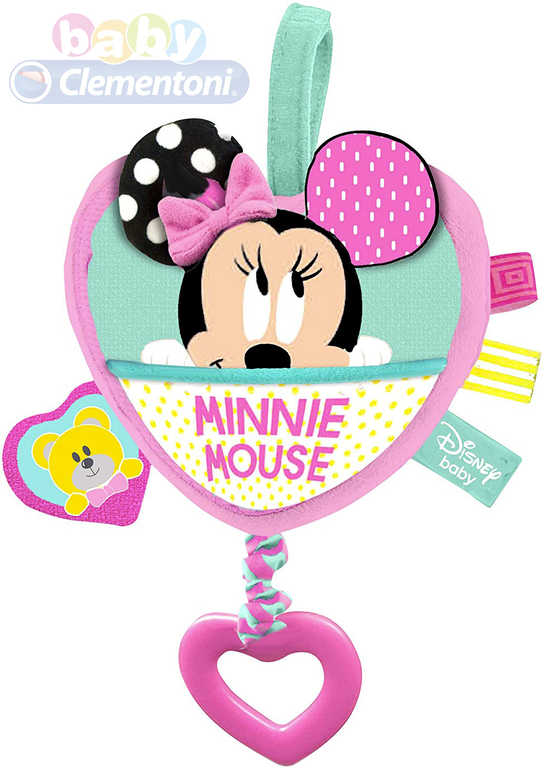 CLEMENTONI Baby chrastítko hudební skříňka natahovací Minnie Mouse