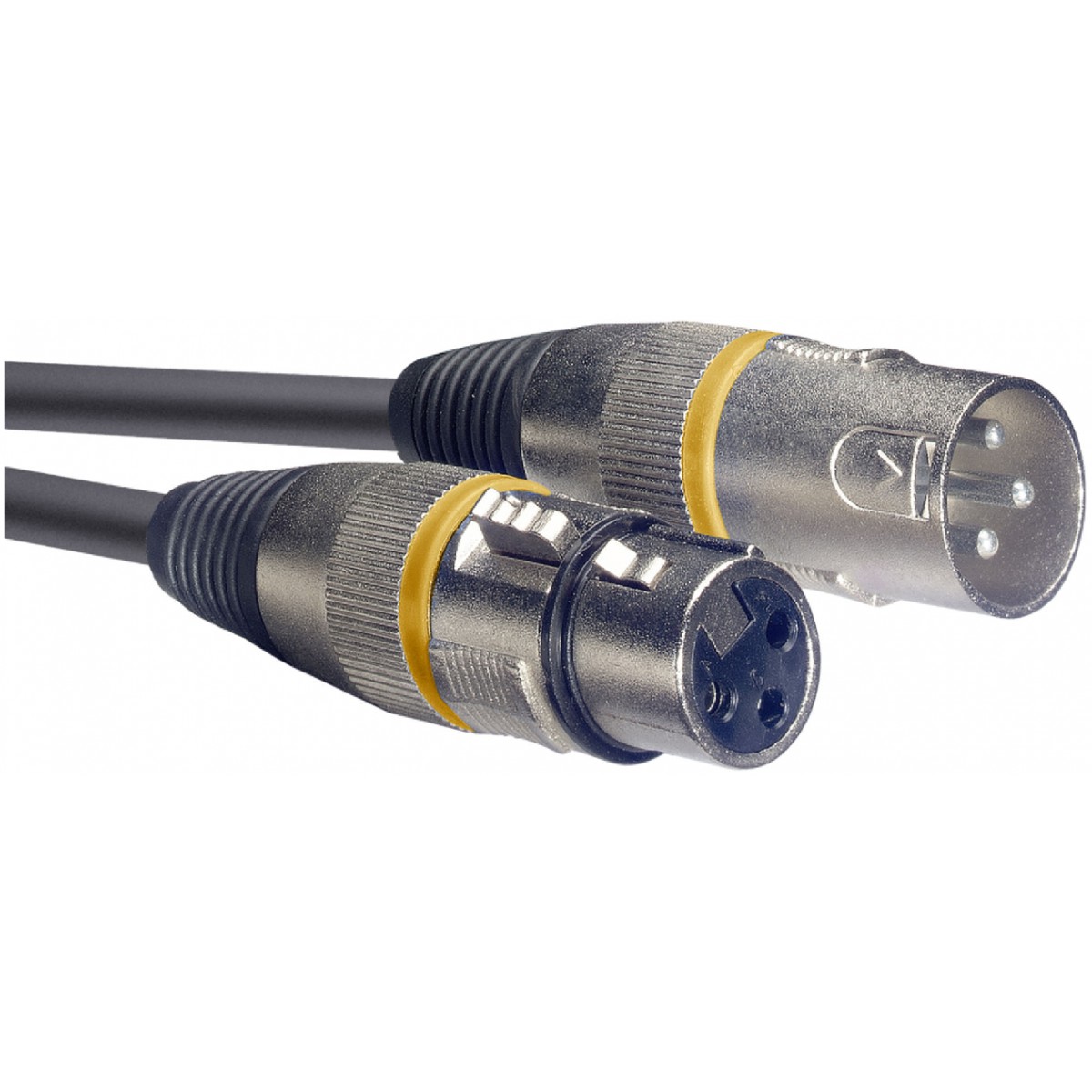 Stagg SMC1 YW, mikrofonní kabel XLR/XLR, 1m, žluté kroužky