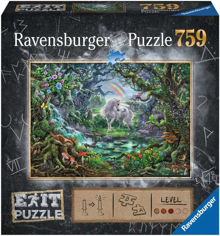 RAVENSBURGER Hra puzzle únikové Jednorožec 759 dílků 70x50cm skládačka 2v1