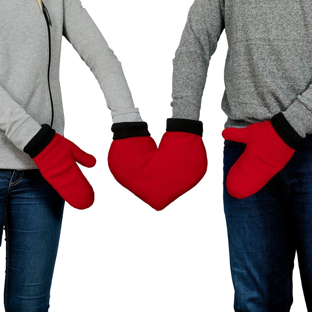 Zamilované rukavice pro páry - Červené srdce