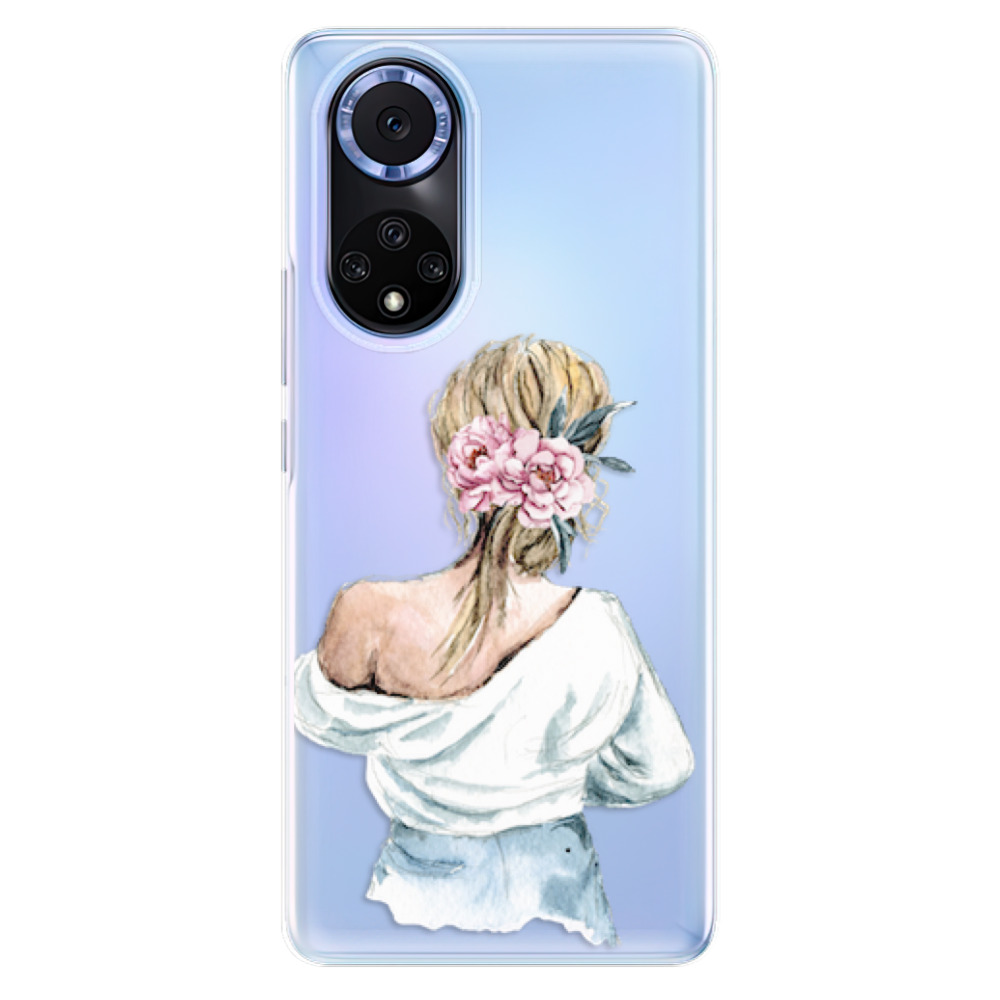 Odolné silikonové pouzdro iSaprio - Girl with flowers - Huawei Nova 9