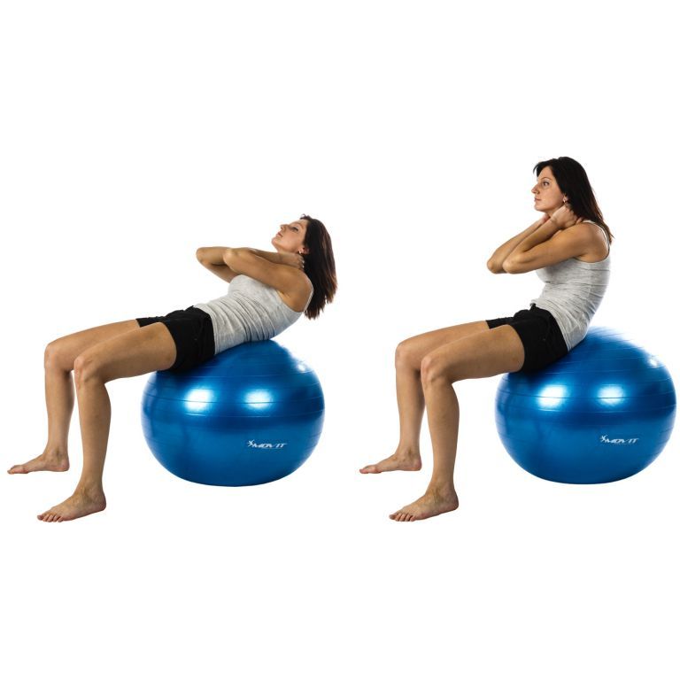MOVIT Gymnastický míč s nožní pumpou, 55 cm, modrý