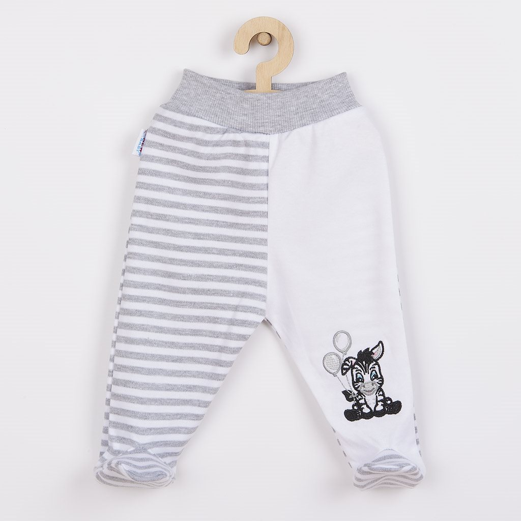 Kojenecké bavlněné polodupačky New Baby Zebra exclusive - bílá/62 (3-6m)