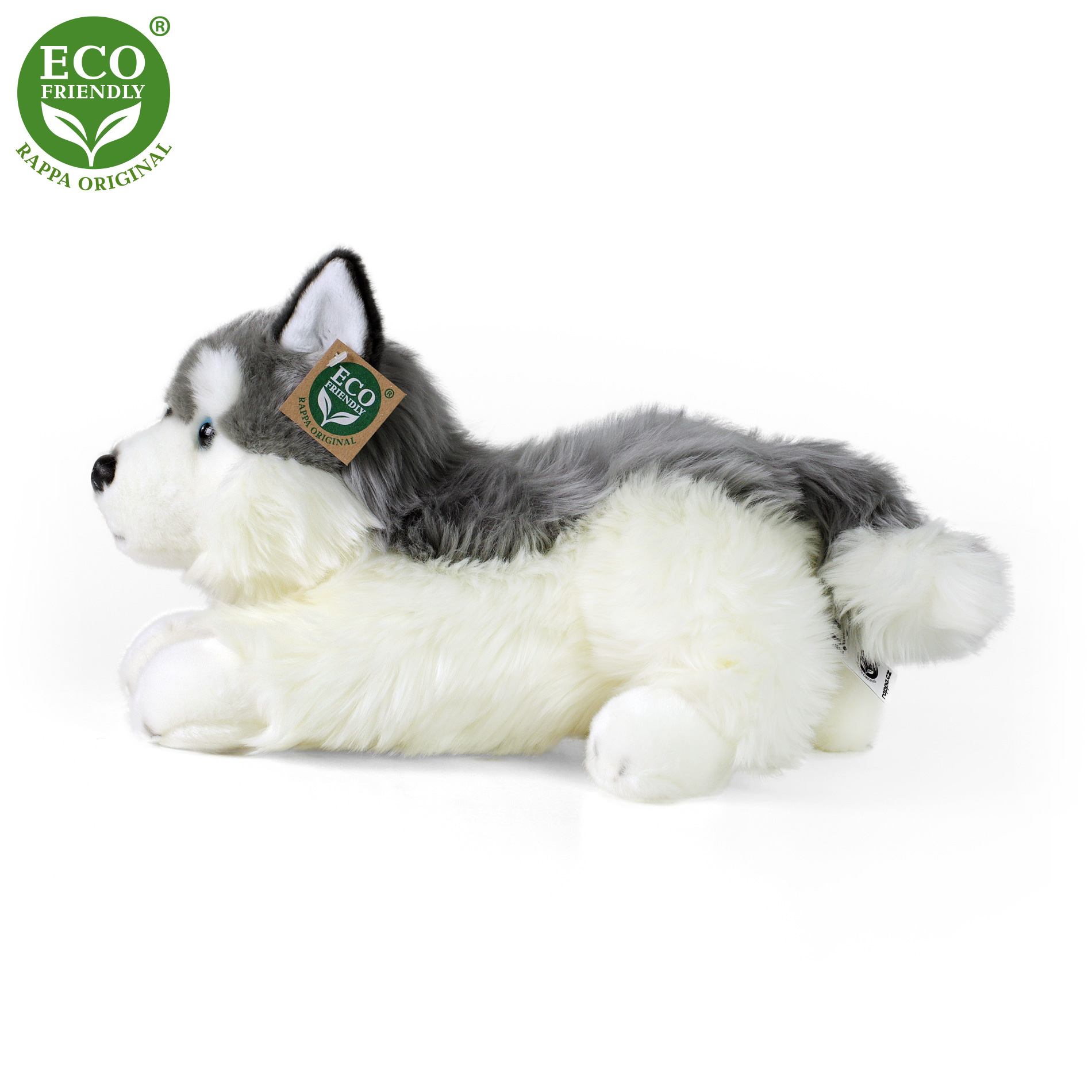 Rappa Eco-Friendly - Plyšový pes husky ležící 30 cm
