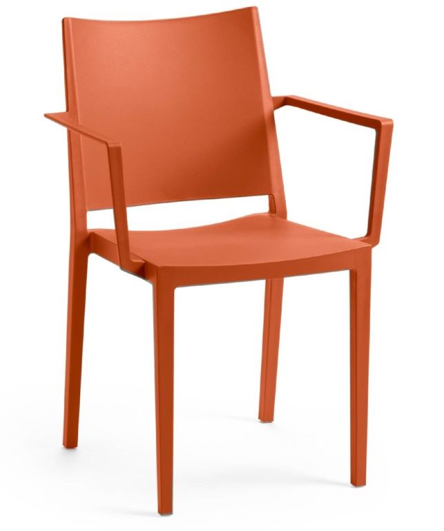 Židle MOSK ARMCHAIR, cihlová, 82 x 57 x 56 cm