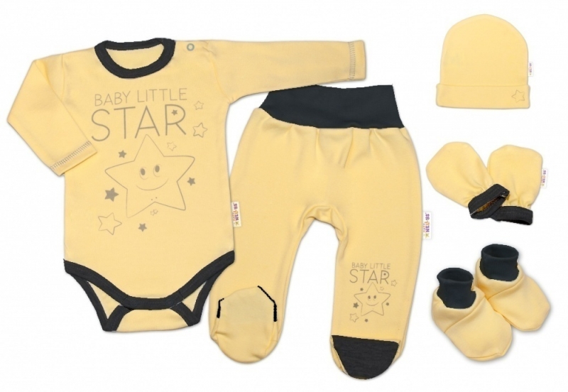 Baby Nellys 5-ti dílná soupravička do porodnice Baby Little Star