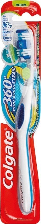 Colgate 360° Whole Mouth Clean zubní kartáček střední